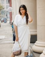 Andrina White Midi Dress - Image 2