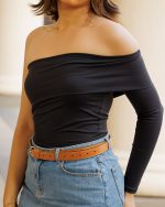 Lyra Black Off Shoulder Top - Image 2