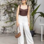 Maeve Brown Ribbed Top