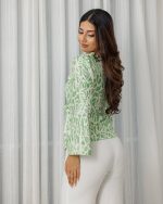 Pomegra front ruched long sleeves top - Image 3