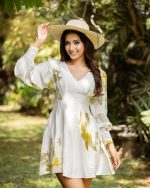 Atarah waist pleated mini dress