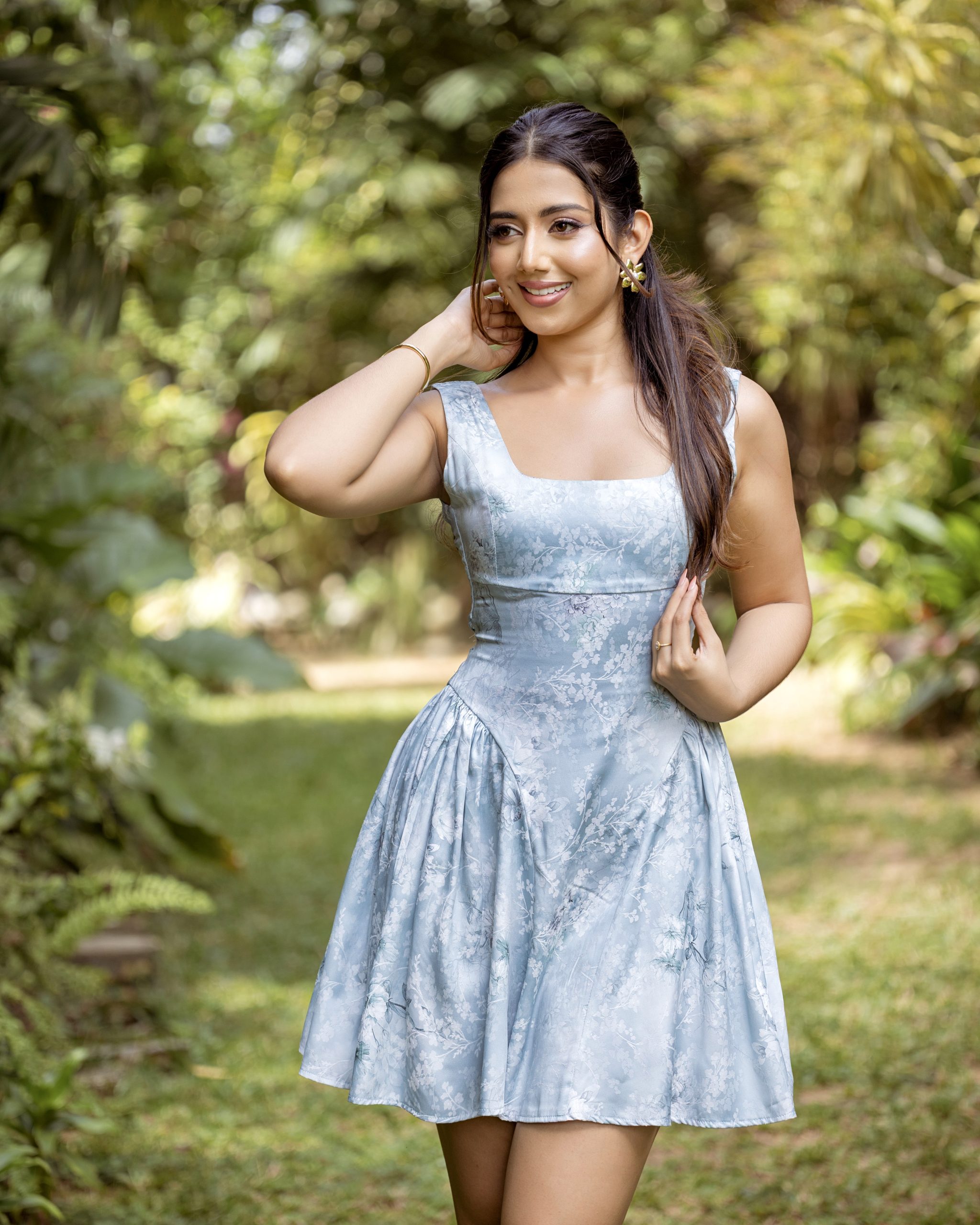 IMG_7596 Rochelle Pleated Cutout Mini Dress - Image 1