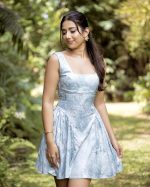 Rochelle Pleated Cutout Mini Dress - Image 3