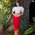 Red & yellow tie dye lungi