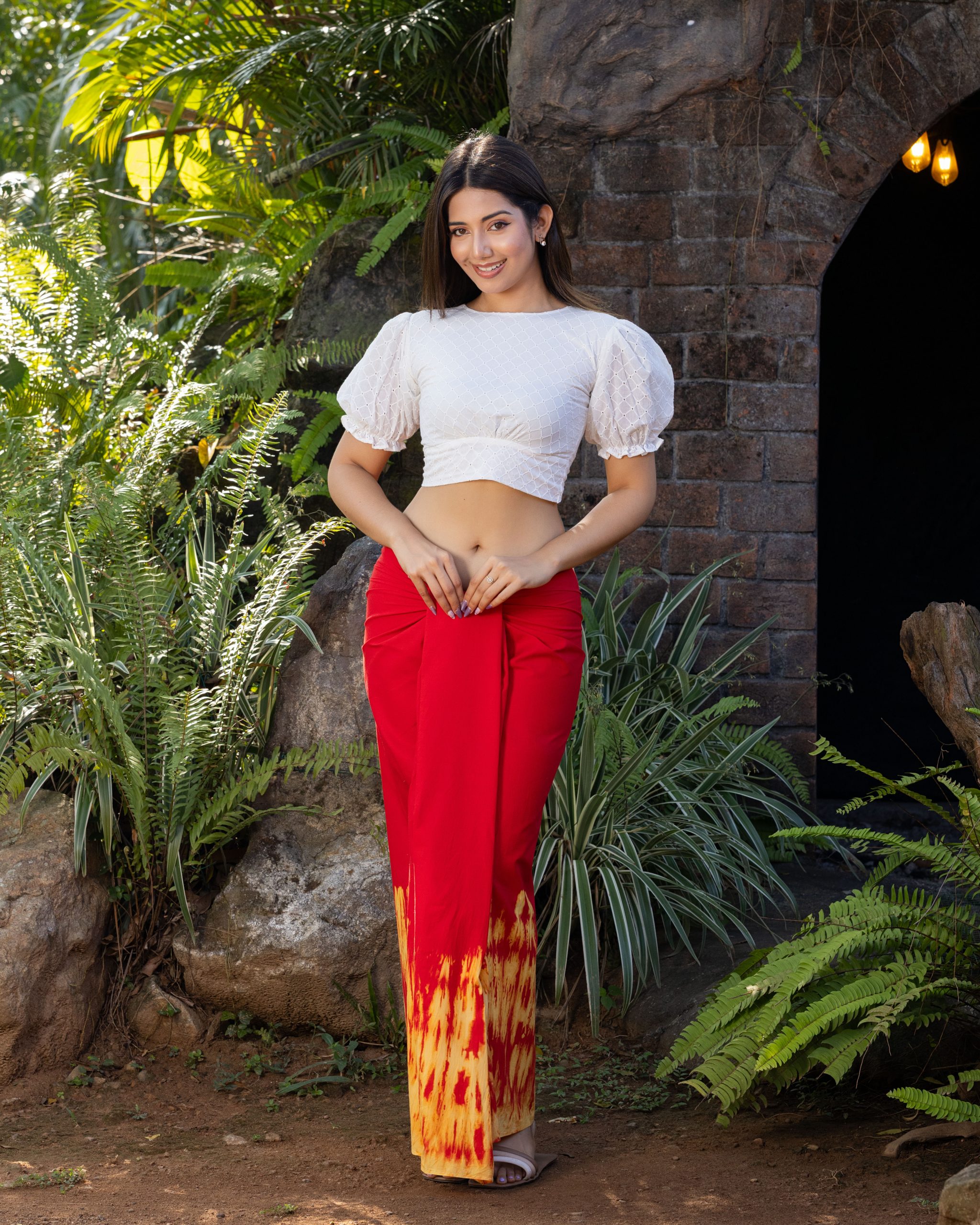 IMG_7915 Red & yellow tie dye lungi - Image 1