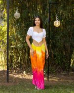 Yellow and orange tie dye lungi - Image 2