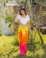 Yellow and orange tie dye lungi - Image 4