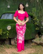 Hot pink tie dye lungi - Image 4