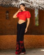 Black and red tie dye lungi - Image 2