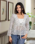 Ivory Front Tie-up Top - Image 2