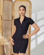 Nia Stripes Mini Dress - Image 4