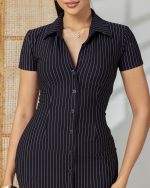 Nia Stripes Mini Dress - Image 2