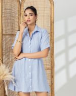 Skylar Linen Pleated Dress - Image 4